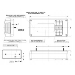 Combined trailer rear lamp with bulbs, set