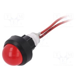 1 pcs x POLAM-ELTA - LR-D20H-230AC - Indicator: LED, prominent, red, 230VAC, Ø13mm, leads 300mm, plastic