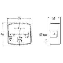 JD Case Steyr rear light, right