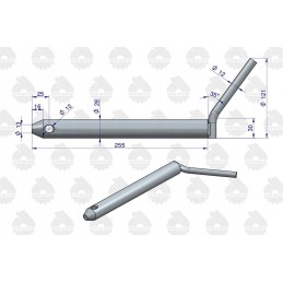 Lower hitch pin ursus c 360 c 330 46676040