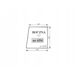 Zetor side window 12245 16245 654