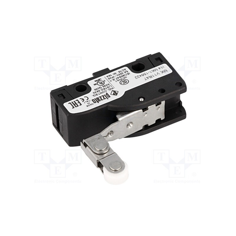 1 pcs x PIZZATO ELETTRICA - MK V11R47 - Microswitch SNAP ACTION, 6A/250VAC, 5A/24VDC, SPDT, ON-(ON), IP40