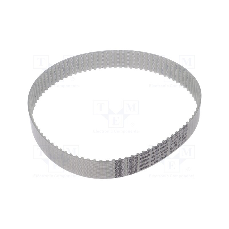 1 pcs x OPTIBELT - T5 455 2077ZA - Timing belt, T5, W: 20mm, H: 2.2mm, Lw: 455mm, Tooth height: 1.2mm