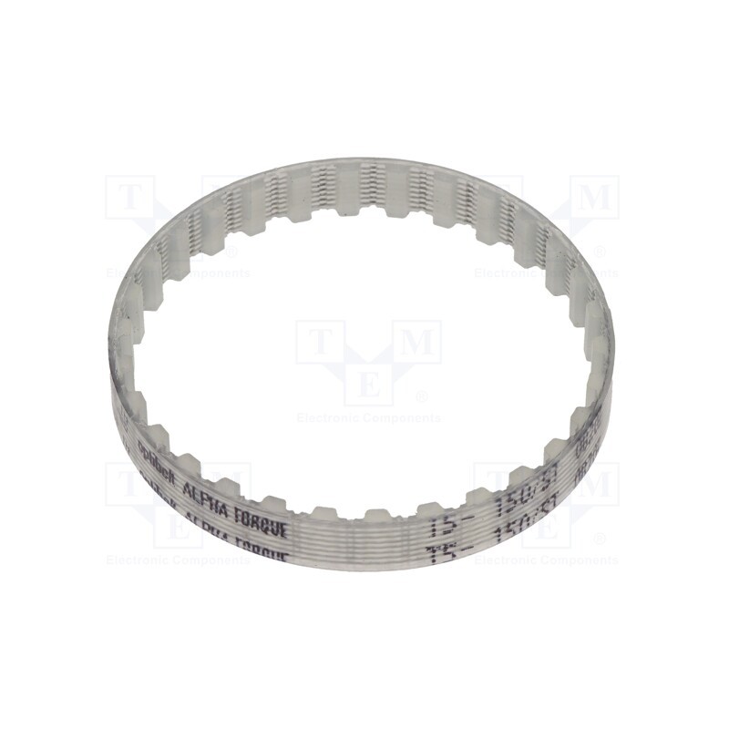 1 pcs x OPTIBELT - T5 150 677ZA - Timing belt, T5, W: 6mm, H: 2.2mm, Lw: 150mm, Tooth height: 1.2mm