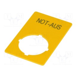 1 pcs x EATON ELECTRIC - M22-XZK-D99 - Description label, 22mm, RMQ-Titan, yellow, for emergency button