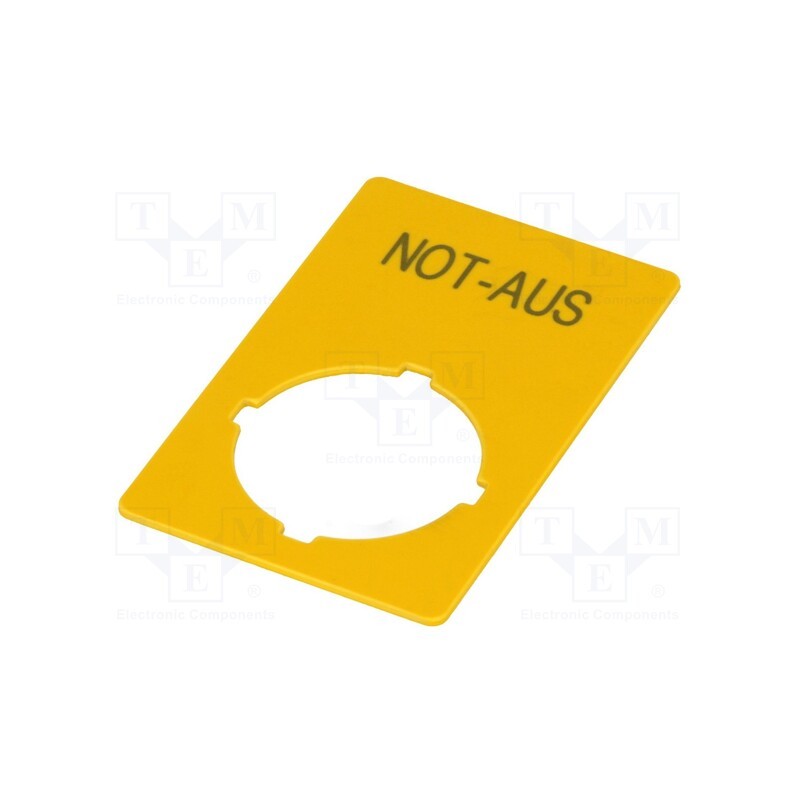 1 pcs x EATON ELECTRIC - M22-XZK-D99 - Description label, 22mm, RMQ-Titan, yellow, for emergency button