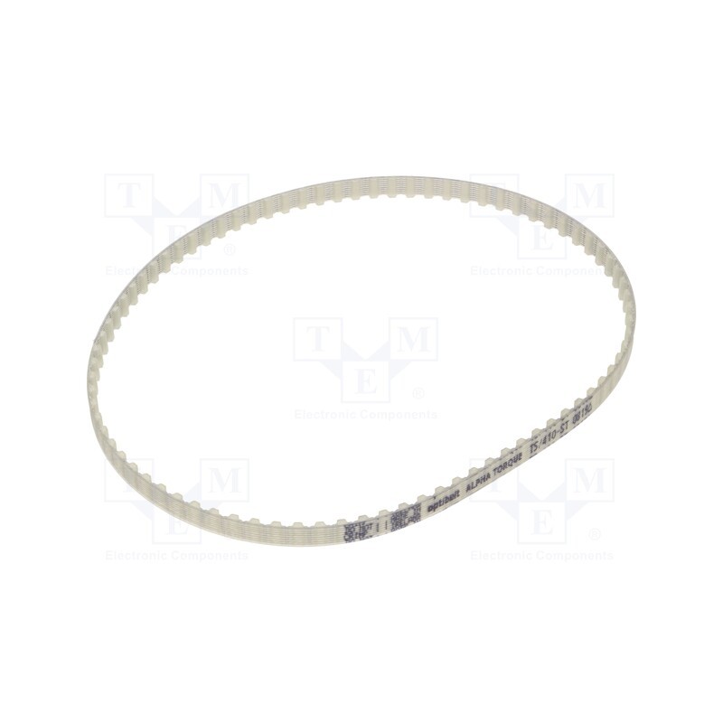 1 pcs x OPTIBELT - T5 410 677ZA - Timing belt, T5, W: 6mm, H: 2.2mm, Lw: 410mm, Tooth height: 1.2mm