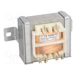 1 pcs x INDEL - TS 10/30 - Transformer: mains, 10VA, 230VAC, 13.8V, 8.5V, 180mA, 600mA, IP00