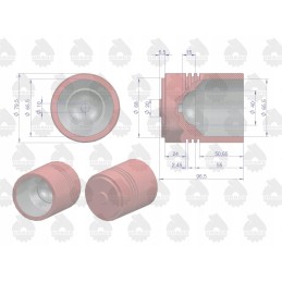 3-ring lifter piston mf3 original ursus