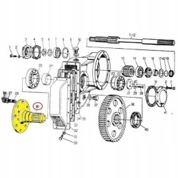 Rear wheel shaft c 330 original ursus 50014100u