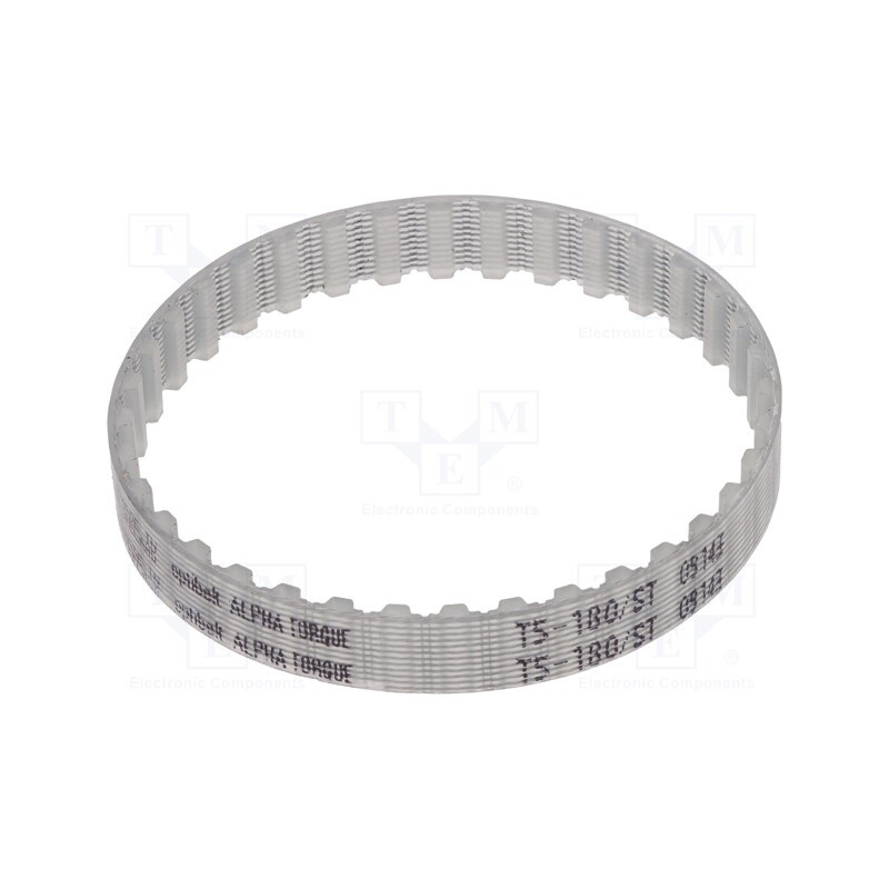 1 pcs x OPTIBELT - T5 180 877ZA - Timing belt, T5, W: 8mm, H: 2.2mm, Lw: 180mm, Tooth height: 1.2mm