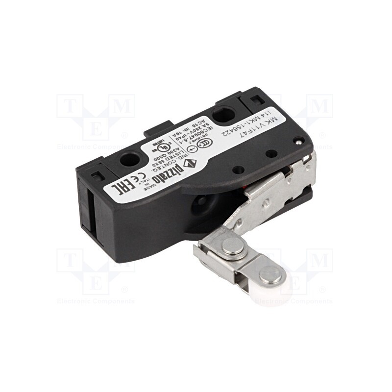 1 pcs x PIZZATO ELETTRICA - MK V11F47 - Microswitch SNAP ACTION, 6A/250VAC, 5A/24VDC, SPDT, ON-(ON), IP40