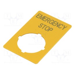 1 pcs x EATON ELECTRIC - M22-XZK-GB99 - Description label, 22mm, RMQ-Titan, yellow, for emergency button