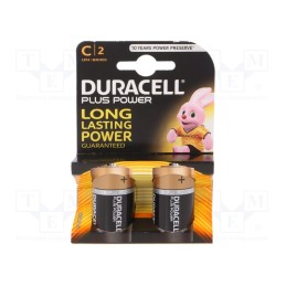 1 set x DURACELL - LR14/C (K2) PLUS POWER - Battery: alkaline, 1.5V, C, non-rechargeable, 2pcs, Plus