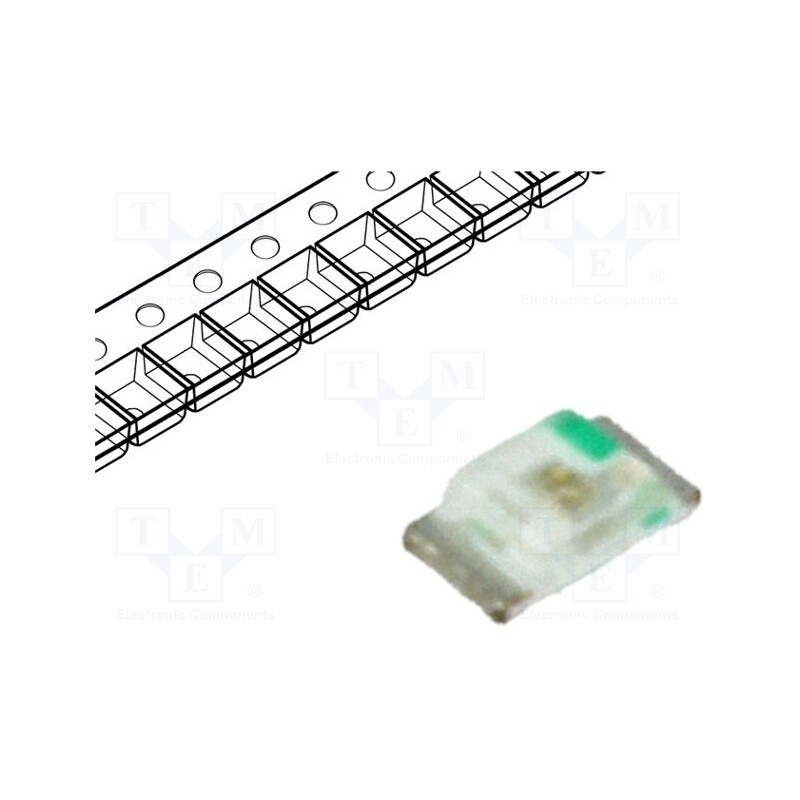 5 pcs x LUCKYLIGHT - LL-S194PPGC-G5-1B - LED, SMD, 0603, green, 100÷200mcd, 1.6x0.8x0.4mm, 130°, 2.8÷3.8V