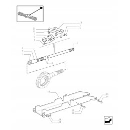 Drive shaft new holland ts case 47128368 cnh