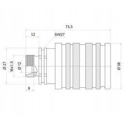 Quick connector pav iso a 1 2 euro socket m16 1 5