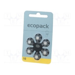 1 set x VARTA MICROBATTERY - 4610 726 406 - Battery: zinc air (ZnO2), 1.4V, AC10,coin,R536, 85mAh, Ø5.8x3.6mm