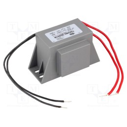 1 pcs x INDEL - TSZZBD 20/001M - Transformer: mains, 20VA, 230VAC, 12V, 1.66A, Leads: leads 200mm