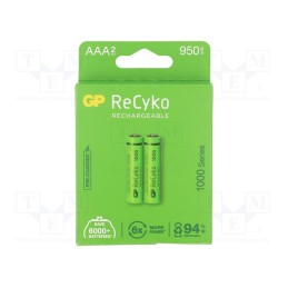 1 set x GP - 100AAAHC B2 - Re-battery: Ni-MH, AAA,R3, 1.2V, 950mAh, ReCyko+, Ø10.5x44.5mm