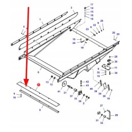 La321831350 rubber cover for the grain pan