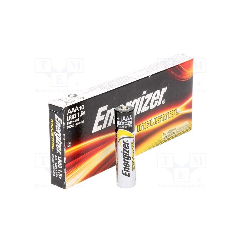 1 set x ENERGIZER - 7638900361063 - Battery: alkaline, 1.5V, AAA,R3, non-rechargeable, 10pcs.