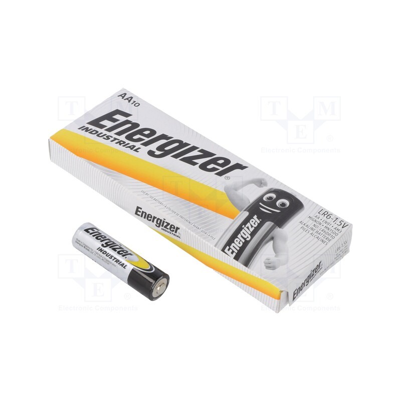 1 set x ENERGIZER - 7638900361056 - Battery: alkaline, 1.5V, AA, non-rechargeable, 10pcs, Industrial