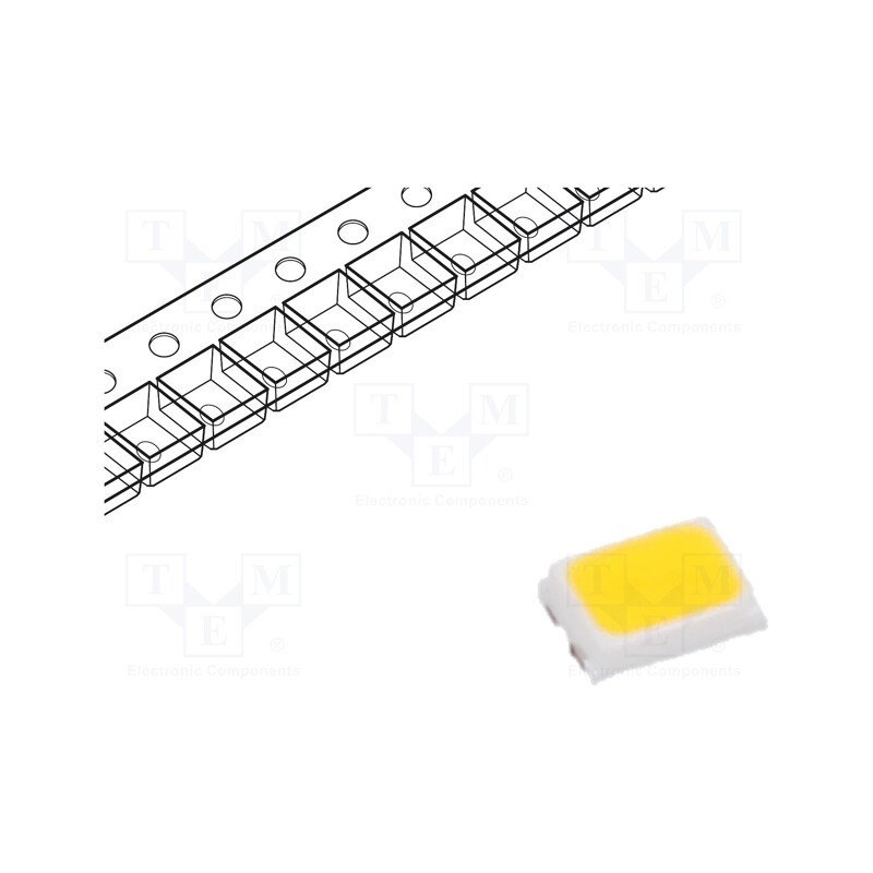 5 pcs x OPTOSUPPLY - OSM52016C1A-60MA - LED, SMD, 2016, white warm, 5800÷7000mcd, 2700-3400K, 120°, 60mA