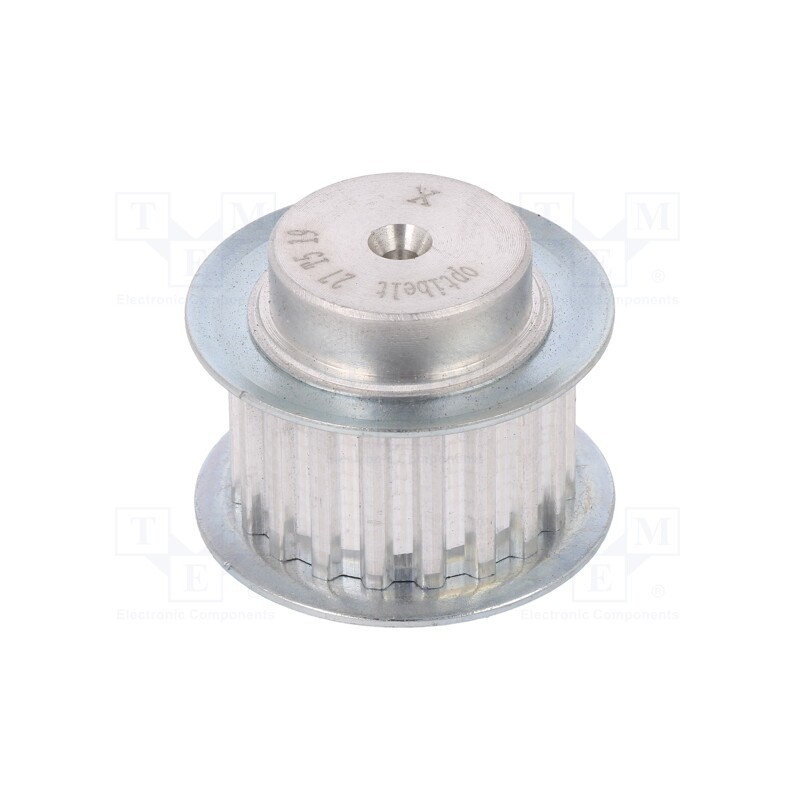 1 pcs x OPTIBELT - 27 T5 19-200ZA - Belt pulley, T5, W: 16mm, whell width: 27mm, Ø: 29.4mm, aluminium