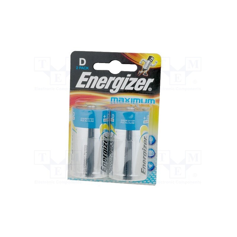 1 set x ENERGIZER - 7638900423358 - Battery: alkaline, 1.5V, D, non-rechargeable, 2pcs, Maximum
