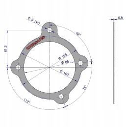 Hour meter drive cover gasket c 330