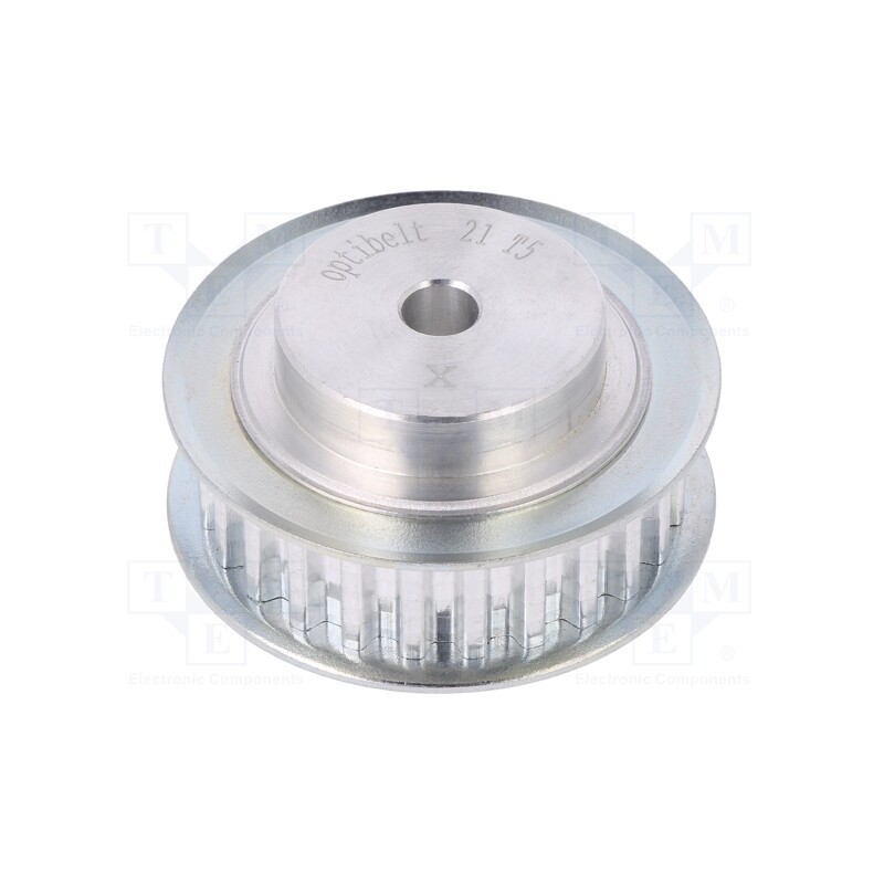 1 pcs x OPTIBELT - 21 T5 32-200ZA - Belt pulley, T5, W: 10mm, whell width: 21mm, Ø: 50.1mm, aluminium