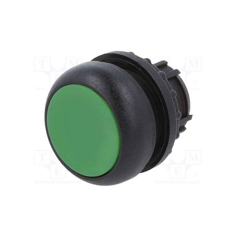 1 pcs x EATON ELECTRIC - M22S-D-G - Switch: push-button, 22mm, Stabl.pos: 1, green, none, IP67, flat
