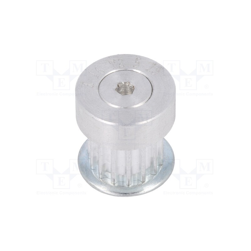 1 pcs x OPTIBELT - 16 T2,5 15-200ZA - Belt pulley, T2.5, W: 4, 6mm, whell width: 16mm, Ø: 11.4mm, aluminium