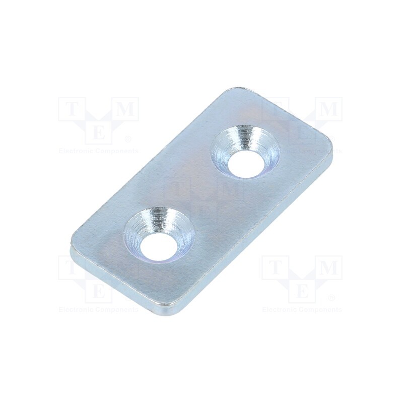 1 pcs x ELESA+GANTER - GN 967-20-40-F-1-ZB - Flat bar, for profiles, W: 20mm, L: 40mm, steel, Size: 20mm, steel