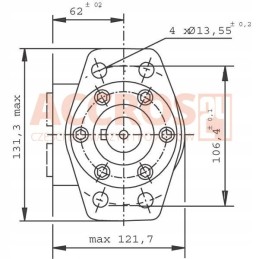 Orbital hydraulic motor smh315 32mm 9 8kw