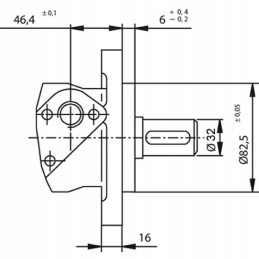 Orbital hydraulic motor smh400 32mm 7 4kw