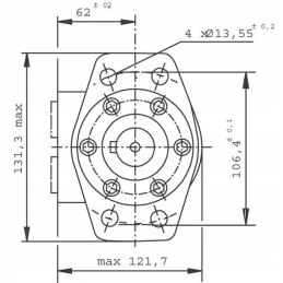 Orbital hydraulic motor smh400 32mm 7 4kw