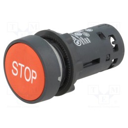 1 pcs x SCHNEIDER ELECTRIC - XB7NA4234 - Switch: push-button, 22mm, Stabl.pos: 1, NC, red, none, 0.3A/240VAC