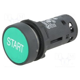 1 pcs x SCHNEIDER ELECTRIC - XB7NA3133 - Switch: push-button, 22mm, Stabl.pos: 1, NO, green, none, IP65, flat