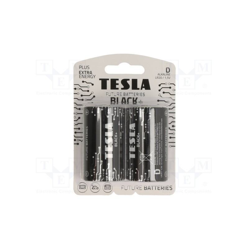 1 set x TESLA BATTERIES - 8594183396729 - Battery: alkaline, 1.5V, D, non-rechargeable, Ø34.2x61.5mm, 2pcs.