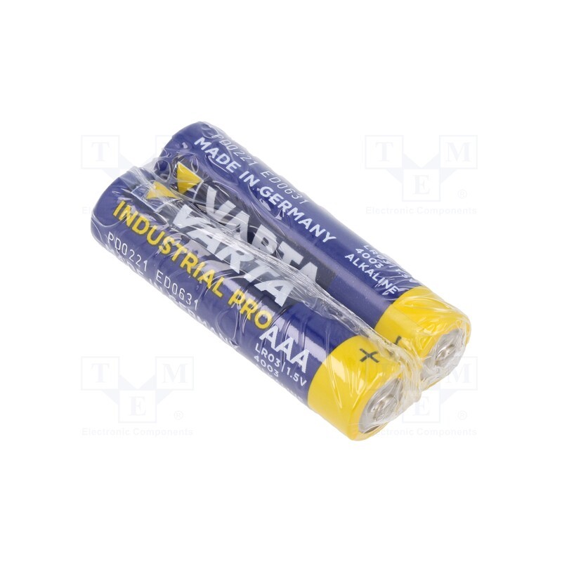 1 set x VARTA MICROBATTERY - 4003211302 - Battery: alkaline, 1.5V, AAA, non-rechargeable, Ø10.5x44.5mm