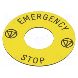 1 pcs x SCHNEIDER ELECTRIC - ZB6Y7330 - Warning plate, 16mm, Harmony XB6