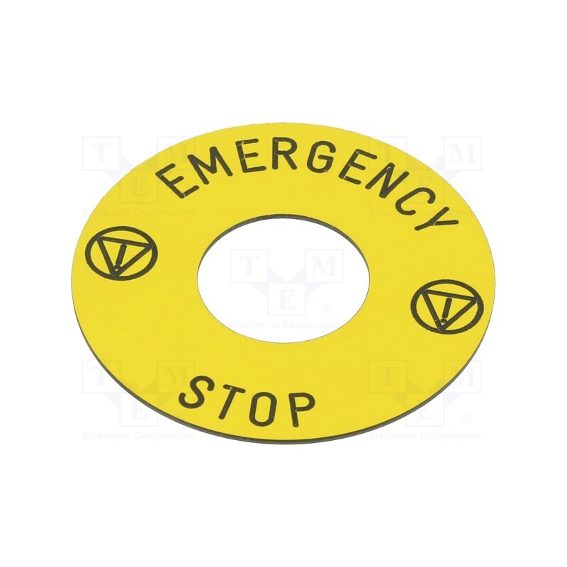 1 pcs x SCHNEIDER ELECTRIC - ZB6Y7330 - Warning plate, 16mm, Harmony XB6