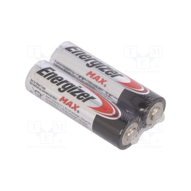 1 set x ENERGIZER - E91 MAX - Battery: alkaline, 1.5V, AA, non-rechargeable, 2pcs, MAX