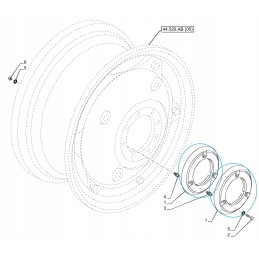 Wheel weight stud case new holland 50kg