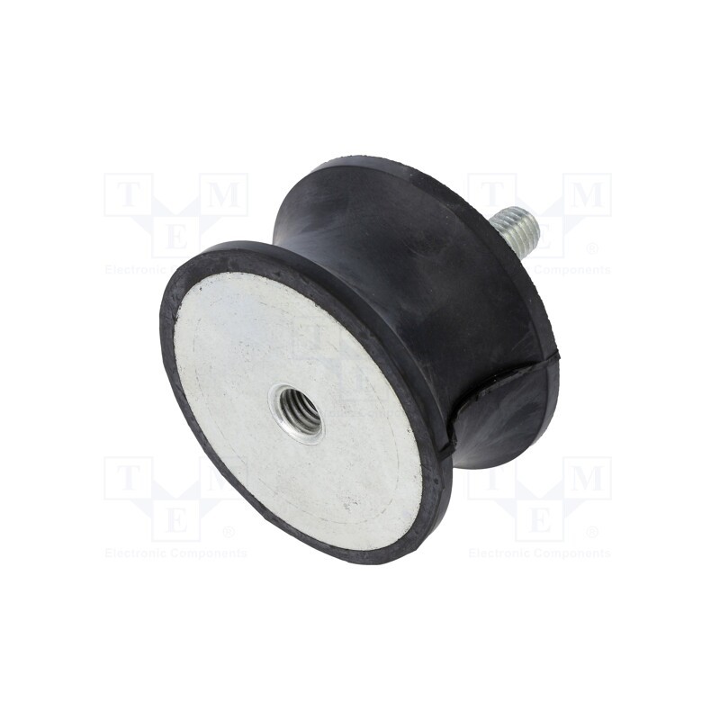 1 pcs x ELESA+GANTER - DVC.2-75-60-40-M12-37-55 - Vibration damper, M12, Ø: 75mm, rubber, L: 40mm, Thread len: 37mm