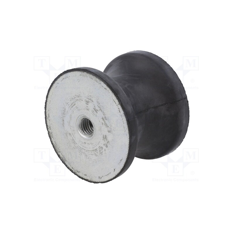1 pcs x ELESA+GANTER - DVC.3-70-45-53-M12-40 - Vibration damper, M12, Ø: 70mm, rubber, L: 53mm, H: 12mm, 5181N