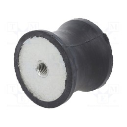 1 pcs x ELESA+GANTER - DVC.3-55-44-45-M10-70 - Vibration damper, M10, Ø: 55mm, rubber, L: 45mm, H: 10mm, 1818N