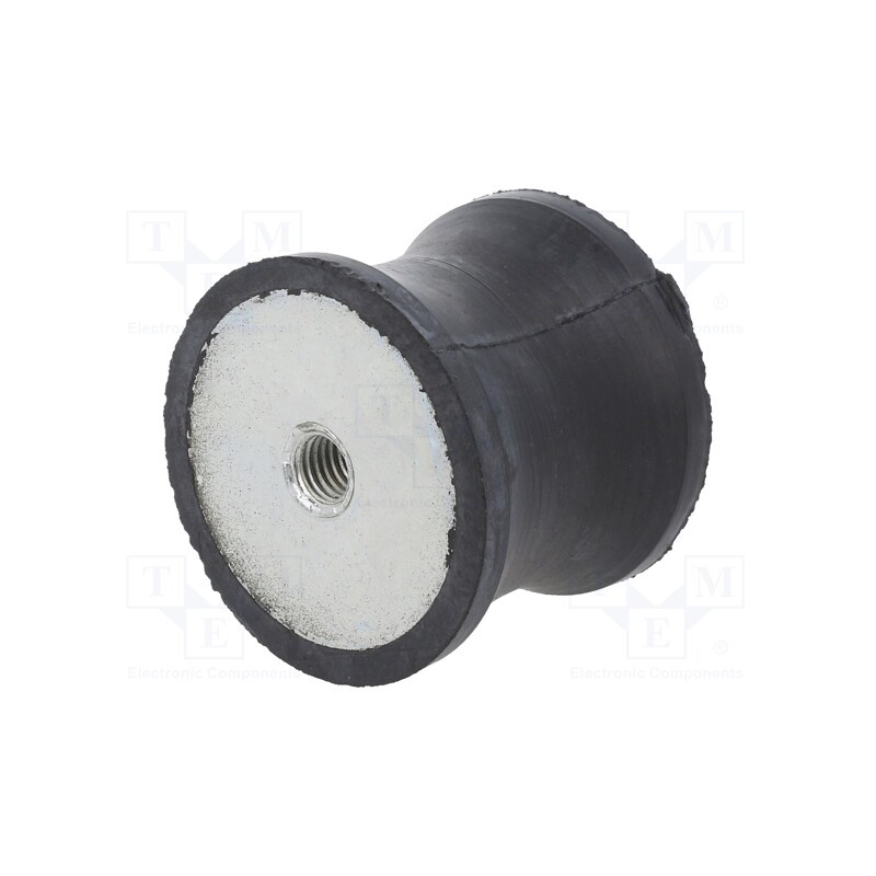 1 pcs x ELESA+GANTER - DVC.3-55-44-45-M10-70 - Vibration damper, M10, Ø: 55mm, rubber, L: 45mm, H: 10mm, 1818N